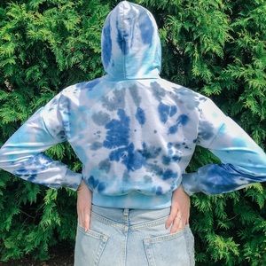 CHIdye Women’s hand dyed cropped hoodie